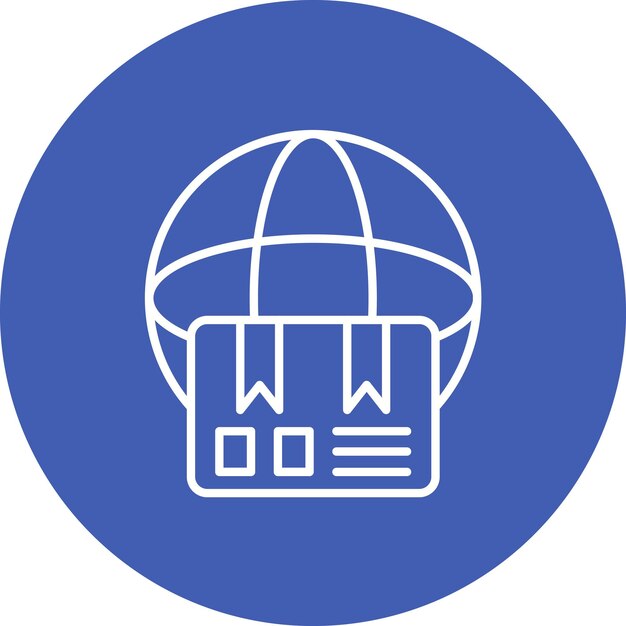 El icono del vector de entrega global se puede utilizar para el conjunto de iconos de entrega y logística