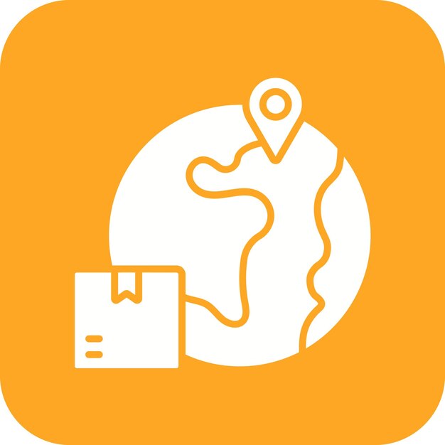 El icono del vector de entrega global se puede utilizar para el conjunto de iconos de entrega y logística
