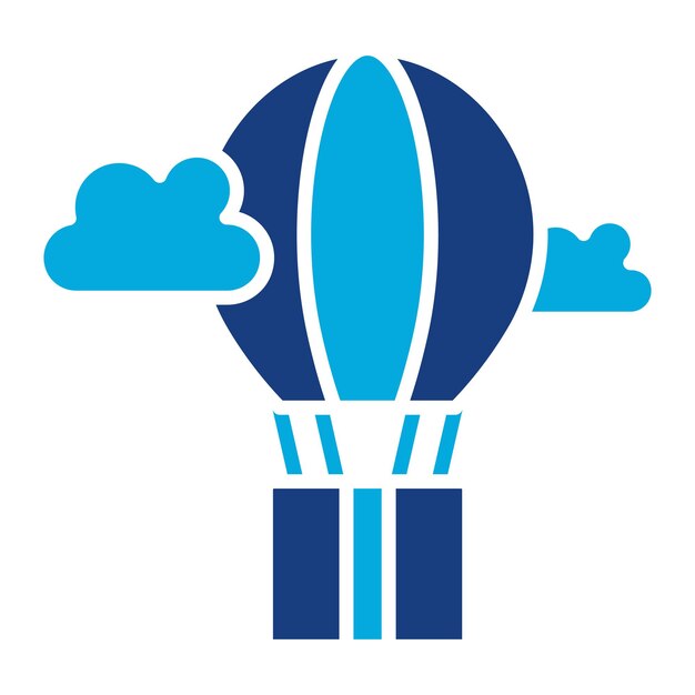 El icono del vector de entrega de globos aéreos se puede utilizar para el conjunto de iconos de entrega de alimentos