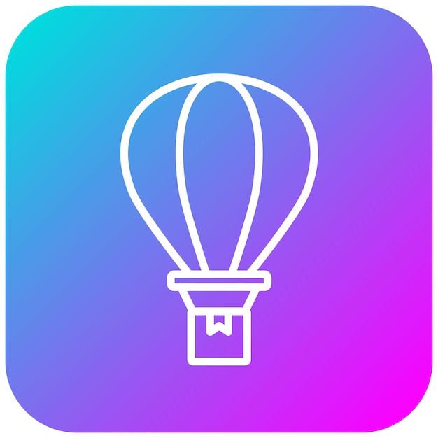 El icono del vector de entrega de globos aéreos se puede utilizar para el conjunto de iconos de entrega de alimentos