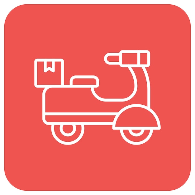 El icono del vector de entrega de motocicleta se puede utilizar para el conjunto de iconos de entrega y logística