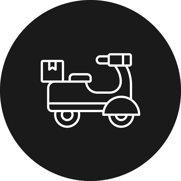 El icono del vector de entrega de motocicleta se puede utilizar para el conjunto de iconos de entrega y logística