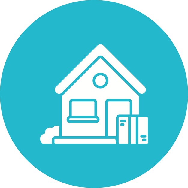 El icono del vector de entrega de la puerta se puede utilizar para el conjunto de iconos de entrega de alimentos