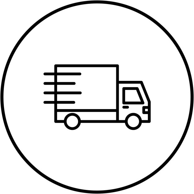 El icono del vector de entrega rápida se puede utilizar para el conjunto de iconos de compras y comercio electrónico