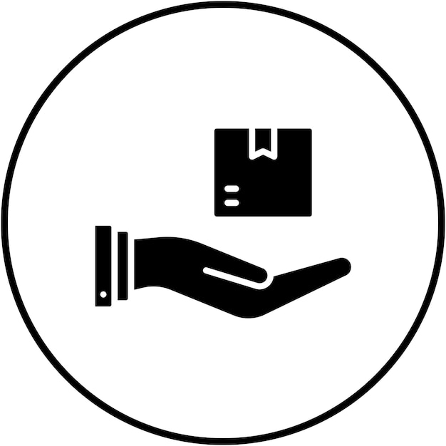 El icono del vector de entrega de recepción se puede utilizar para el conjunto de iconos de entrega y logística