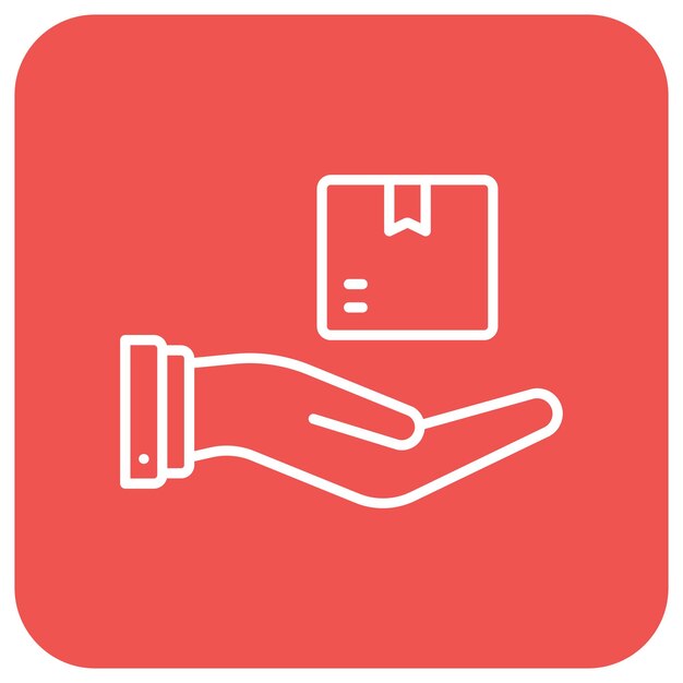 El icono del vector de entrega de recepción se puede utilizar para el conjunto de iconos de entrega y logística