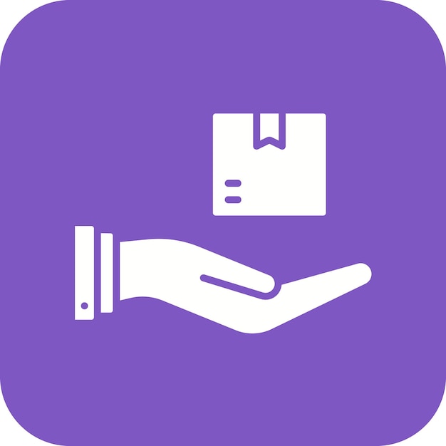 El icono del vector de entrega de recepción se puede utilizar para el conjunto de iconos de entrega y logística