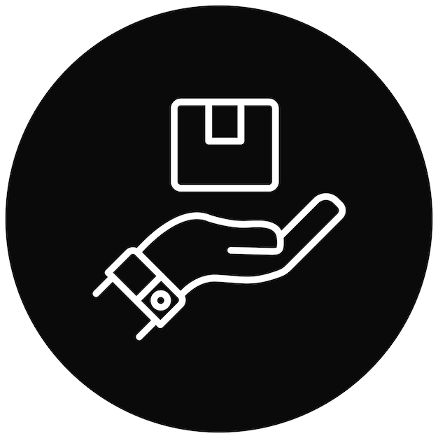 El icono del vector entregado por orden puede utilizarse para el conjunto de iconos de venta al por menor digital