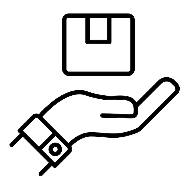 El icono del vector entregado por orden puede utilizarse para el conjunto de iconos de venta al por menor digital
