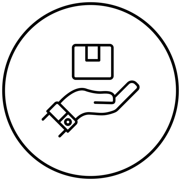 El icono del vector entregado por orden puede utilizarse para el conjunto de iconos de venta al por menor digital