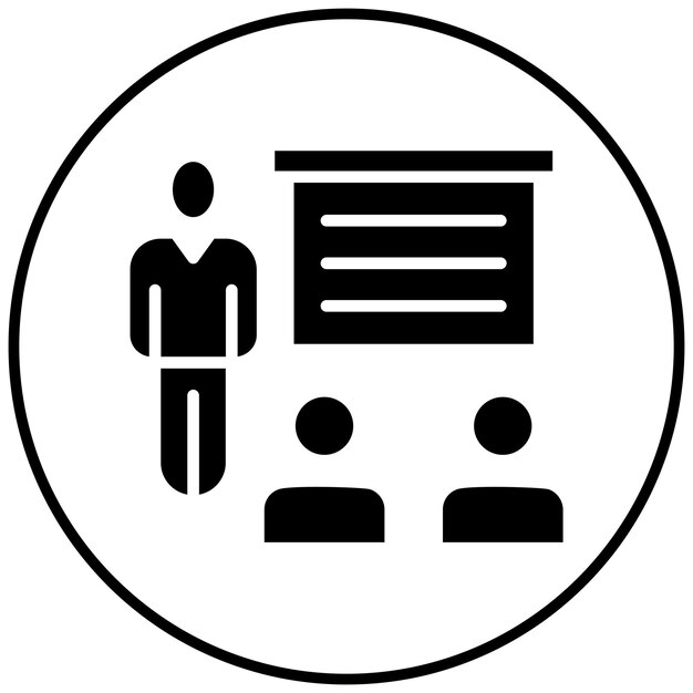 El icono del vector de entrenamiento se puede usar para el conjunto de iconos de liderazgo