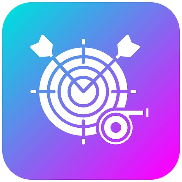 El icono del vector de entrenamiento se puede usar para el conjunto de iconos de tiro con arco