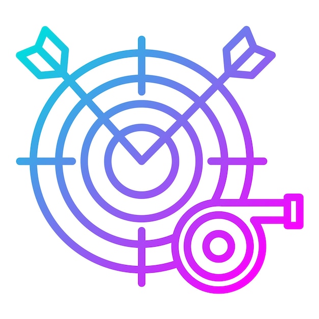 El icono del vector de entrenamiento se puede usar para el conjunto de iconos de tiro con arco