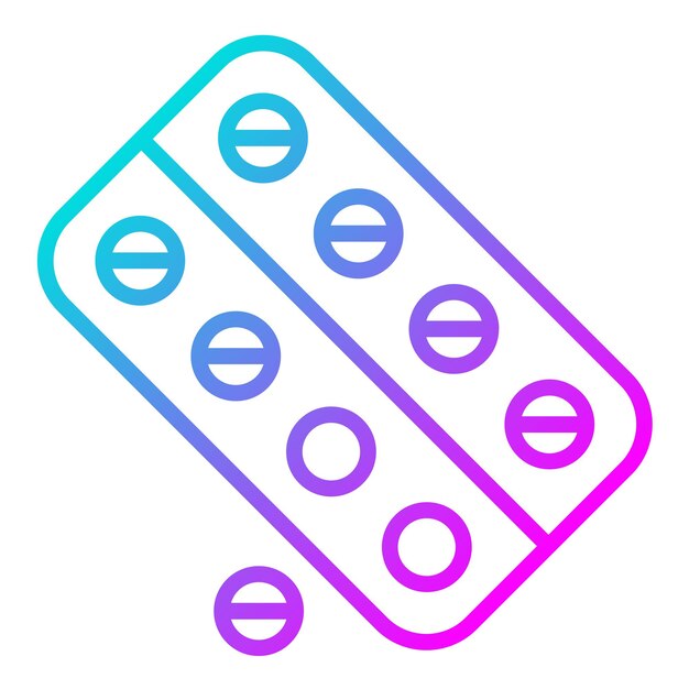 El icono del vector del envase del comprimido se puede utilizar para el conjunto de iconos de Medicine I