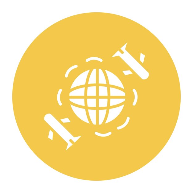 El icono del vector de envío mundial se puede utilizar para el conjunto de iconos del almacén