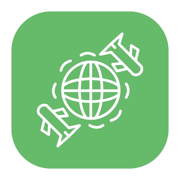 El icono del vector de envío mundial se puede utilizar para el conjunto de iconos del almacén