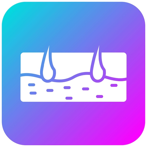 El icono del vector de la epidermis se puede utilizar para el conjunto de iconos de medicina
