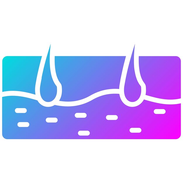 El icono del vector de la epidermis se puede utilizar para el conjunto de iconos de medicina