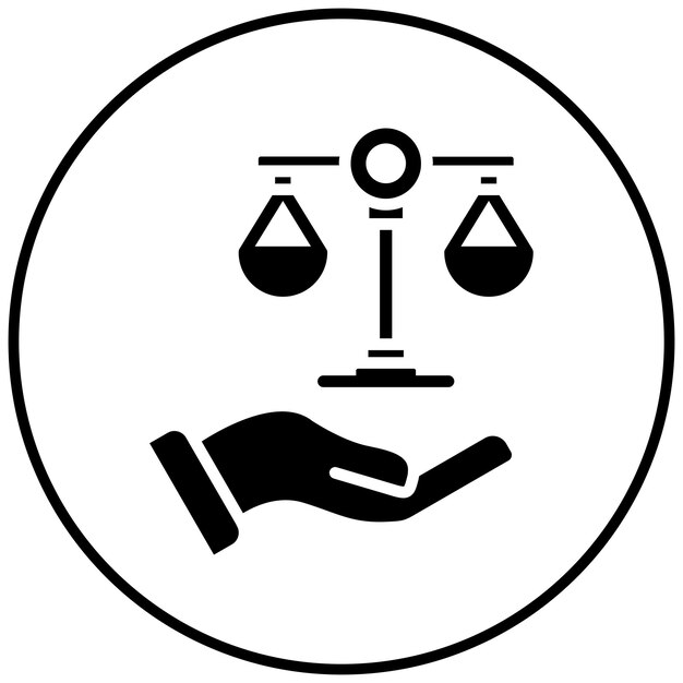 El icono del vector de equidad se puede usar para el conjunto de iconos de liderazgo