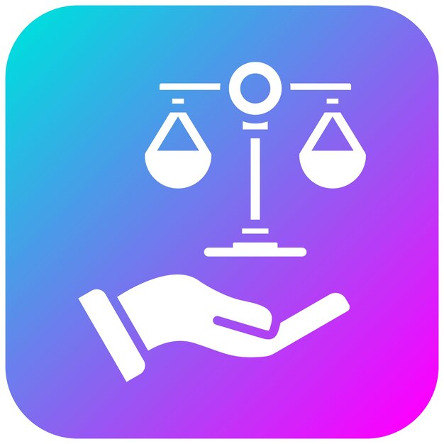 El icono del vector de equidad se puede usar para el conjunto de iconos de liderazgo