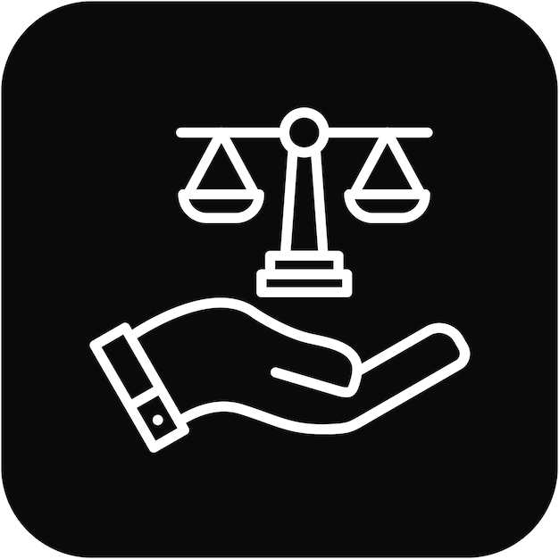 El icono del vector de equidad se puede utilizar para el conjunto de iconos de valores básicos