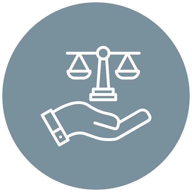 El icono del vector de equidad se puede utilizar para el conjunto de iconos de valores básicos