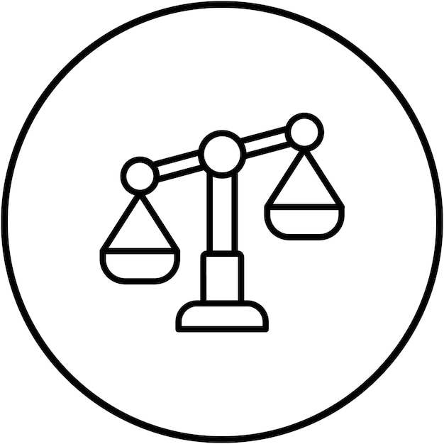 El icono del vector de equilibrio se puede usar para el conjunto de iconos de periodismo