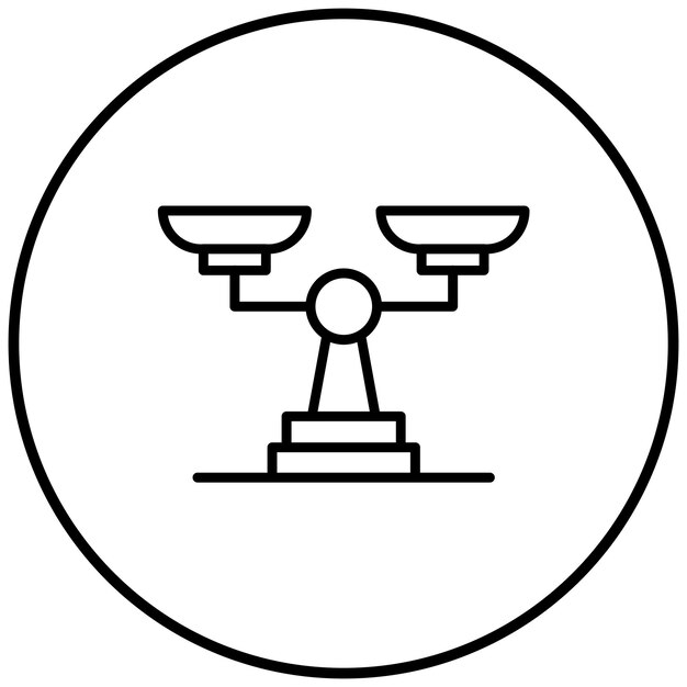 El icono del vector de equilibrio se puede utilizar para el conjunto de iconos de valores básicos