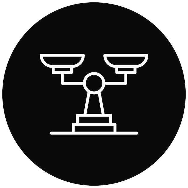 El icono del vector de equilibrio se puede utilizar para el conjunto de iconos de valores básicos