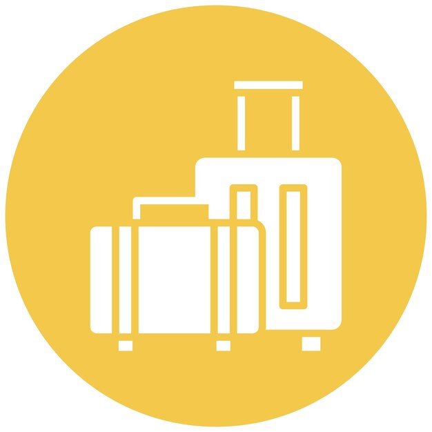 El icono del vector de equipaje se puede usar para el conjunto de iconos de la peregrinación del Hajj