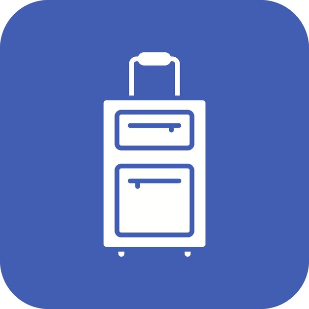 El icono del vector de equipaje de viaje se puede utilizar para el conjunto de iconos de gestión de hoteles
