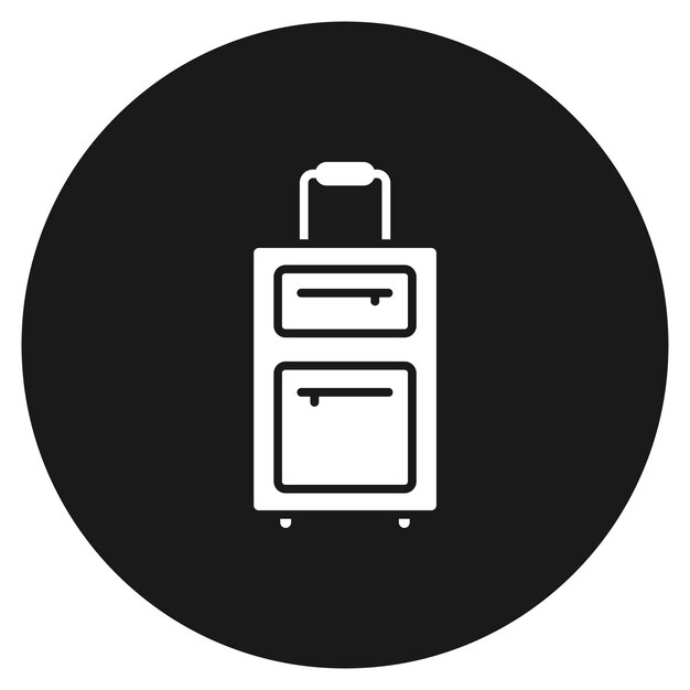 El icono del vector de equipaje de viaje se puede utilizar para el conjunto de iconos de gestión de hoteles