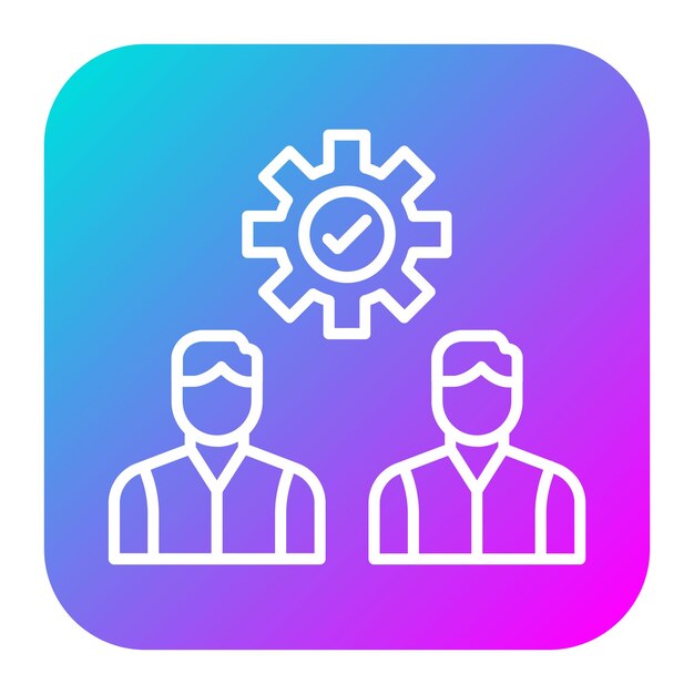 El icono del vector de equipo se puede utilizar para el conjunto de iconos de negocios y finanzas