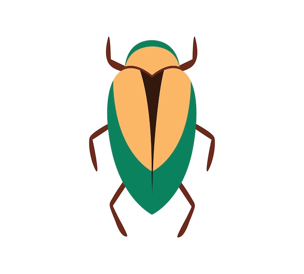 Vector icono de vector de error para diseño web aislado sobre fondo blanco error e insecto en estilo de dibujos animados