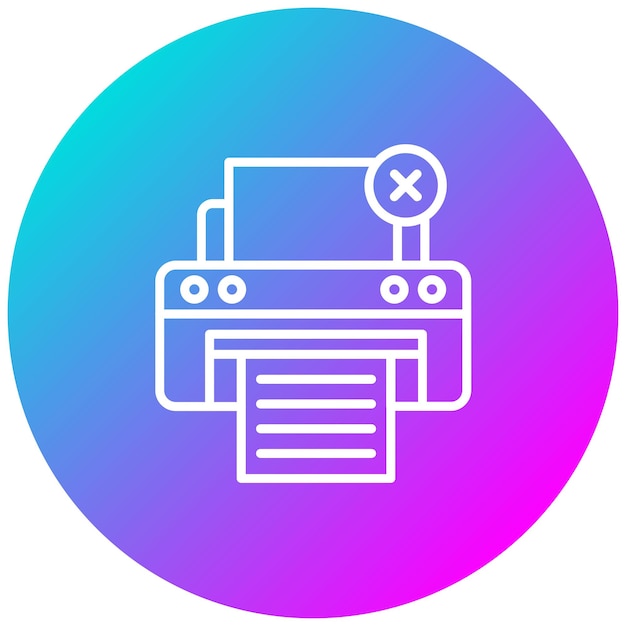 El icono del vector de error de la impresora se puede utilizar para el conjunto de iconos de impresión