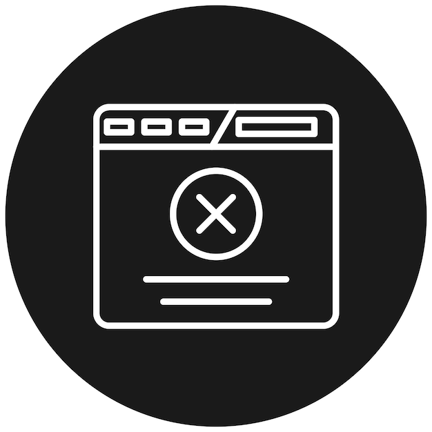 Icono del vector de error no encontrado Puede utilizarse para el conjunto de iconos de marketing en línea