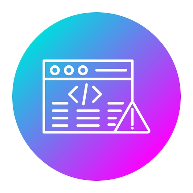 El icono del vector de error se puede utilizar para el conjunto de iconos sin código