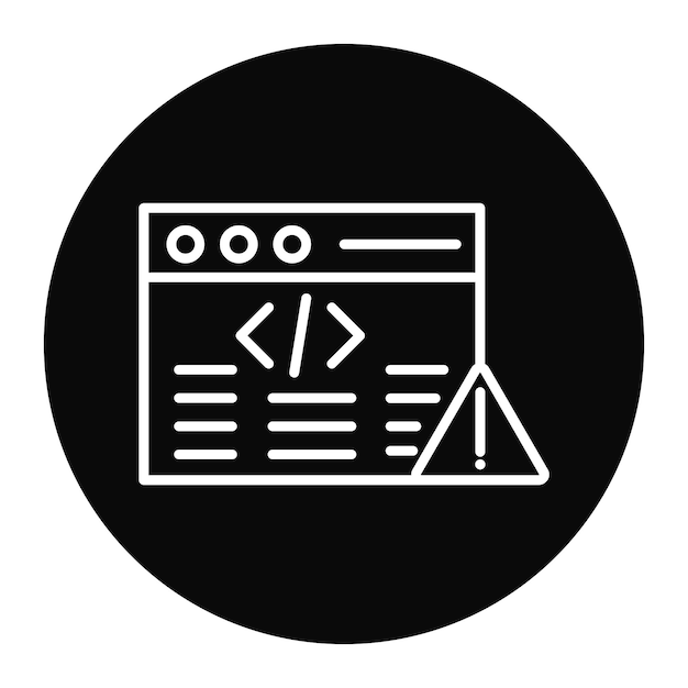 El icono del vector de error se puede utilizar para el conjunto de iconos sin código