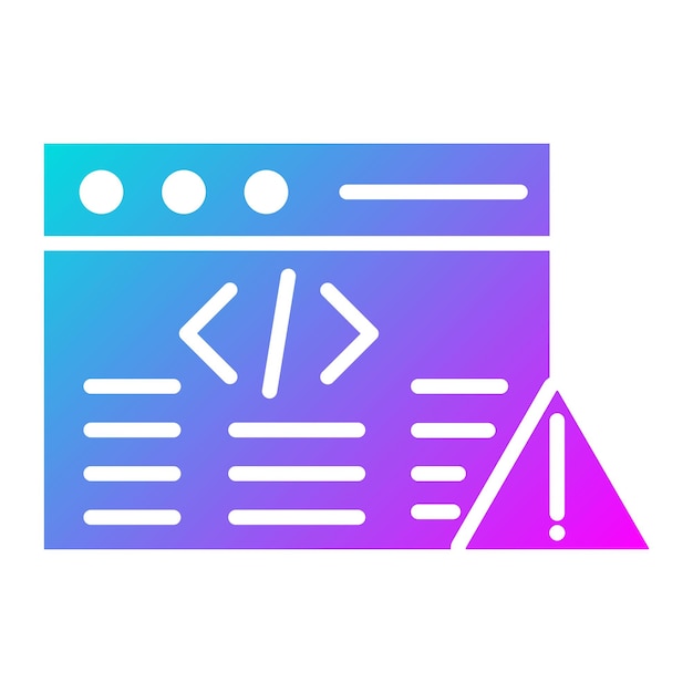 El icono del vector de error se puede utilizar para el conjunto de iconos sin código