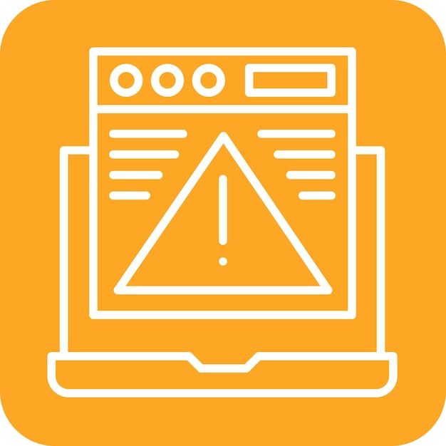 Vector el icono del vector de errores del sitio web se puede utilizar para el conjunto de iconos de codificación y desarrollo