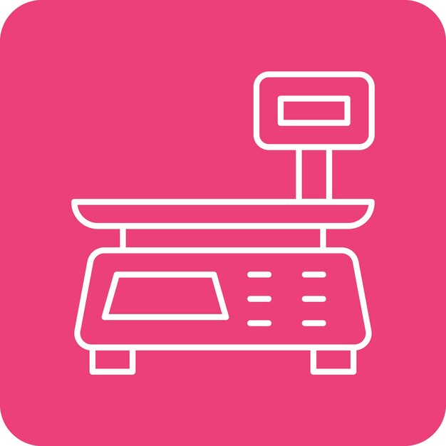 El icono del vector de escala de la máquina se puede utilizar para el conjunto de iconos de la panadería