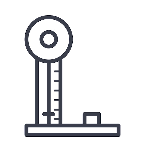 Icono del vector de la escala de pesaje de impresión