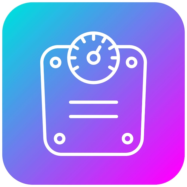 El icono del vector de escala de peso se puede utilizar para el conjunto de iconos de física