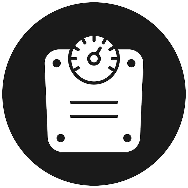 El icono del vector de escala de peso se puede utilizar para el conjunto de iconos de física