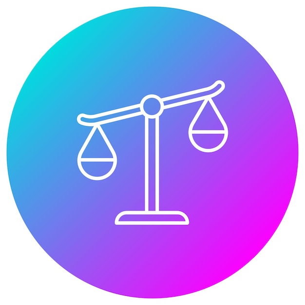 El icono del vector de escala se puede utilizar para el conjunto de iconos de inmigración