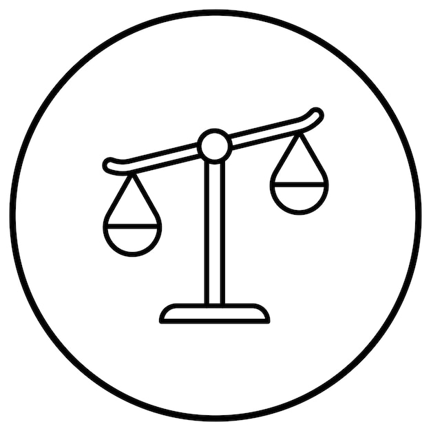 El icono del vector de escala se puede utilizar para el conjunto de iconos de inmigración
