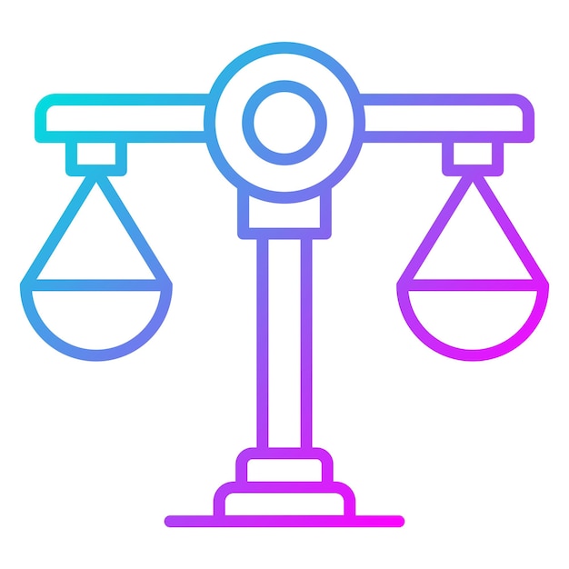 El icono del vector de escala se puede utilizar para el conjunto de iconos del supermercado