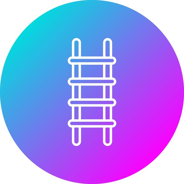 El icono del vector de la escalera se puede usar para el conjunto de iconos de bomberos