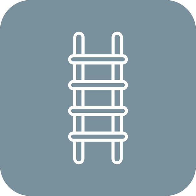 El icono del vector de la escalera se puede usar para el conjunto de iconos de bomberos