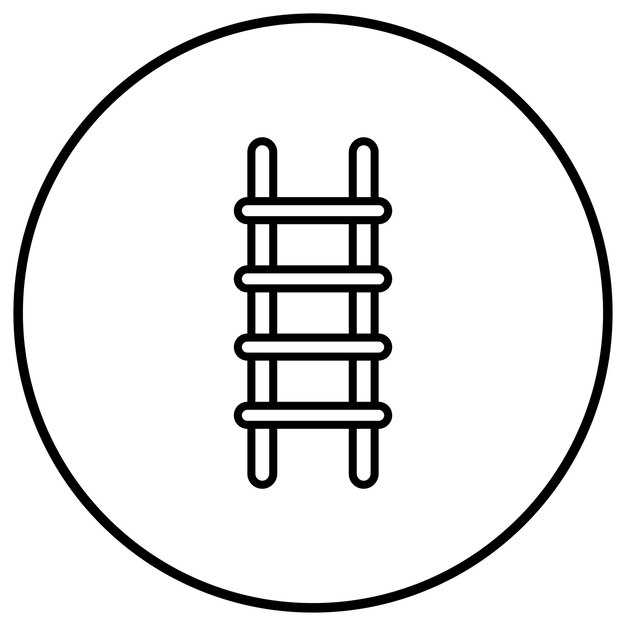 El icono del vector de la escalera se puede usar para el conjunto de iconos de bomberos